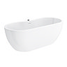 Verona Whirlpool Freestanding Bath with Matt Black 12 Jet Airspa System 