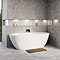 Verona Whirlpool Freestanding Bath with Matt Black 12 Jet Airspa System
