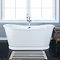 Versailles 1680 x 720mm Roll Top Cast Iron Bateau Bath  Profile Large Image