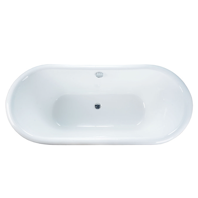 Versailles 1680 x 720mm Roll Top Cast Iron Bateau Bath Feature Large Image