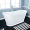 Versailles 1680 x 720mm Roll Top Cast Iron Bateau Bath Large Image