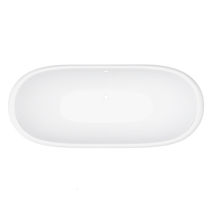 Versailles 1680 x 735mm Roll Top Cast Iron Mirror-Finish Bateau Bath Feature Large Image