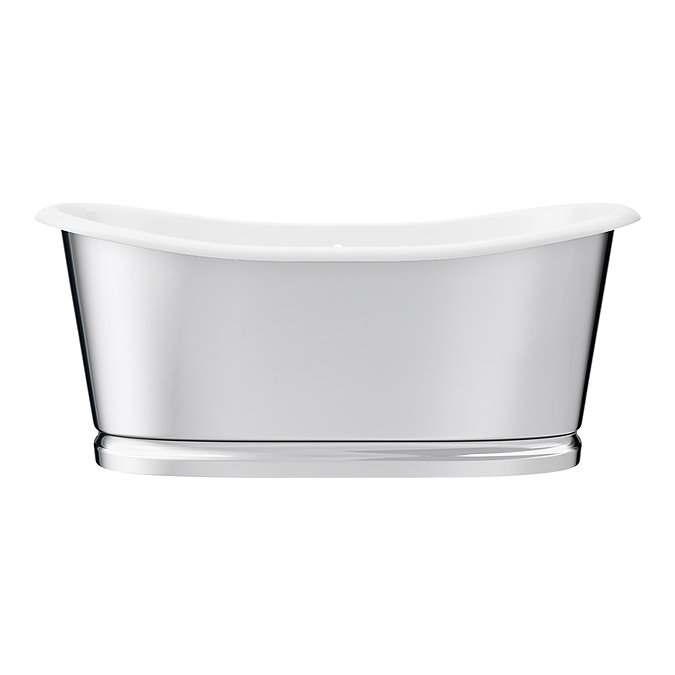 Versailles 1680 x 735mm Roll Top Cast Iron Mirror-Finish Bateau Bath In Bathroom Large Image