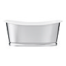 Versailles 1680 x 735mm Roll Top Cast Iron Mirror-Finish Bateau Bath  In Bathroom Large Image