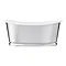Versailles 1680 x 735mm Roll Top Cast Iron Mirror-Finish Bateau Bath In Bathroom Large Image