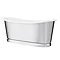 Versailles 1680 x 735mm Roll Top Cast Iron Mirror-Finish Bateau Bath  additional Large Image