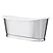 Versailles 1680 x 735mm Roll Top Cast Iron Mirror-Finish Bateau Bath additional Large Image