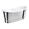 Versailles 1680 x 735mm Roll Top Cast Iron Mirror-Finish Bateau Bath Profile Large Image