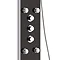 Vesta Multi-Function Shower Tower Panel - Stainless Steel & Black Feature Large Image