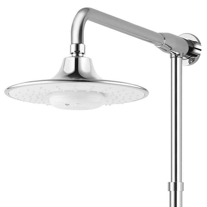 Vesta Thermostatic Shower with Bath Spout and Bluetooth Speaker - Chrome & White Standard Large Imag