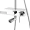 Vesta Thermostatic Shower with Bath Spout and Bluetooth Speaker - Chrome & White Feature Large Image