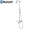 Vesta Shower with Bath Spout and Bluetooth Speaker - Chrome & White