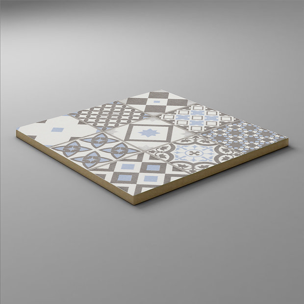 Vibe Light Blue Mosaic Patterned Wall and Floor Tiles - 223 x 223mm