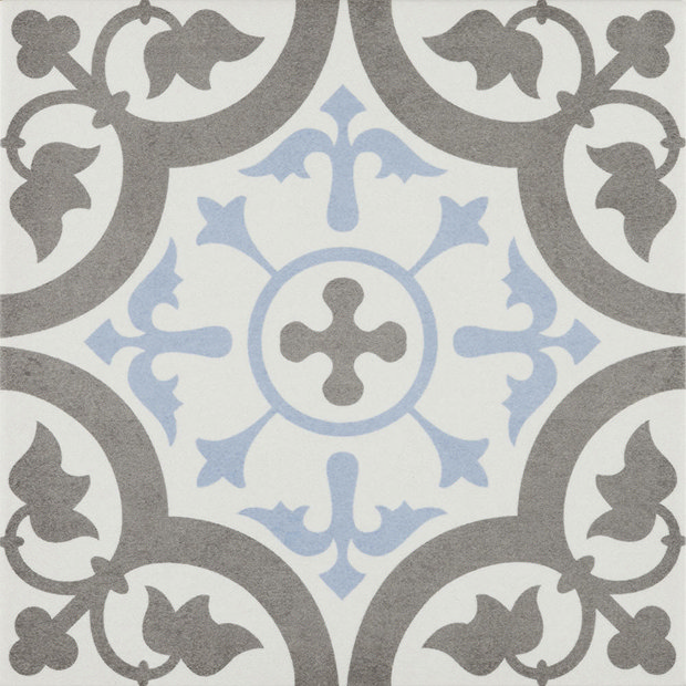 Vibe Light Blue Patterned Wall and Floor Tiles - 223 x 223mm  Standard Large Image