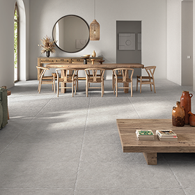 Vicoletto Pearl Tumbled Edge Limestone Effect Indoor Floor Tiles - 600 x 900mm