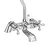 Victoria Bath Shower Mixer with Rigid Riser Kit & 5" Shower Head - Chrome