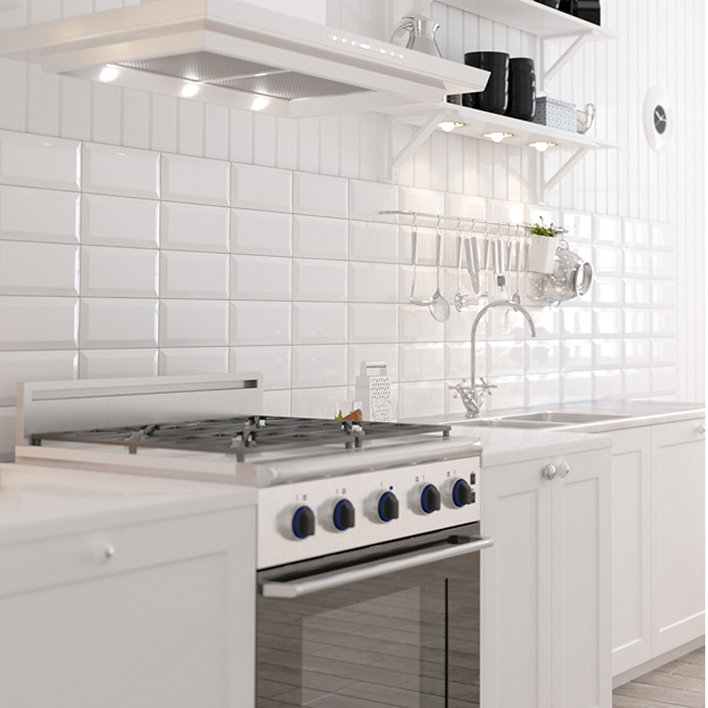 White Metro Tiles White Subway Tiles Victorian Plumbing   Met1020whtd5 