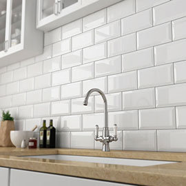 Victoria Metro Wall Tiles - Gloss White - 20 x 10cm Medium Image