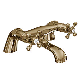 Victoria Gold Traditional Bath Filler Tap Large Image