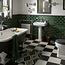 Victoria Metro Bevelled Forest Dark Green Tiles 200 x 100mm