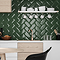 Victoria Metro Bevelled Forest Dark Green Tiles 200 x 100mm