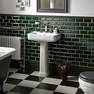 Victoria Metro Bevelled Forest Green Tiles 200 x 100mm