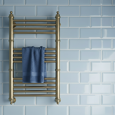 Victoria Metro Bevelled Sky Blue Tiles 200 x 100mm