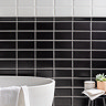 Victoria Metro Black Dado Border Wall Tile