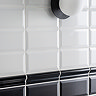Victoria Metro Black Dado Border Wall Tile