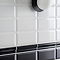 Victoria Metro Black Dado Border Wall Tile