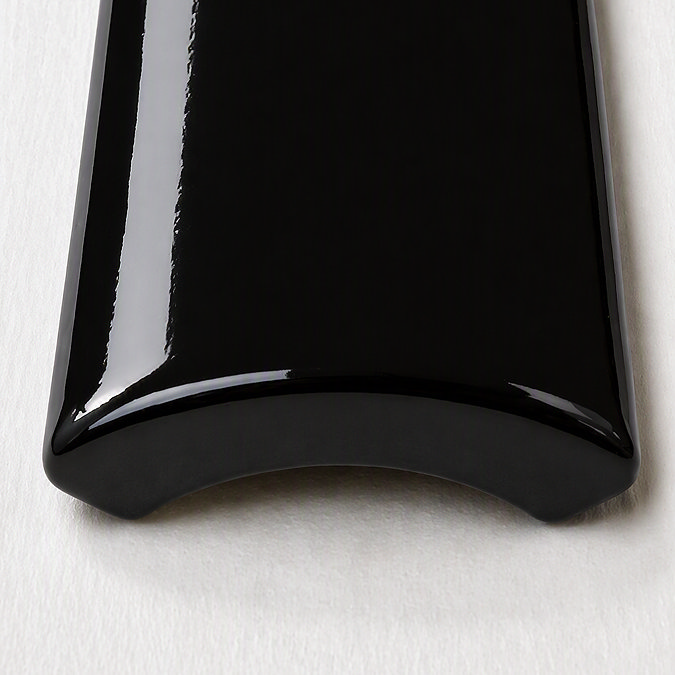 Victoria Metro Black Listello Border Trim Tile - 20 x 200mm