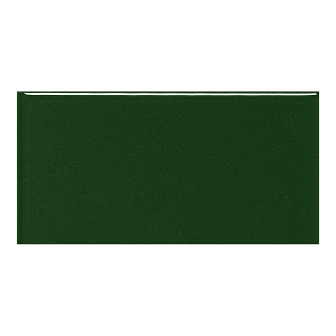 Victoria Metro Bevelled Dark Green Tiles - 200 x 100mm