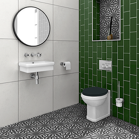 Victoria Metro Flat Dark Green Tiles 200 x 100mm