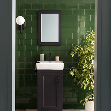 Victoria Metro Flat Dark Green Tiles 200 x 100mm