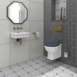 Victoria Metro Flat Dark Grey Tiles 200 x 100mm