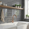 Victoria Metro Flat Wall Tiles - Dark Grey 200 x 100mm