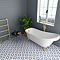 Victoria Metro Flat Dusty Blue Tiles 200 x 100mm