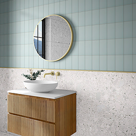 Victoria Metro Flat Light Blue Tiles 200 x 100mm