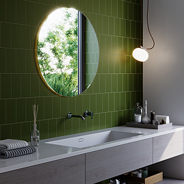 Victoria Metro Flat Matt Green Tiles 200 x 100mm