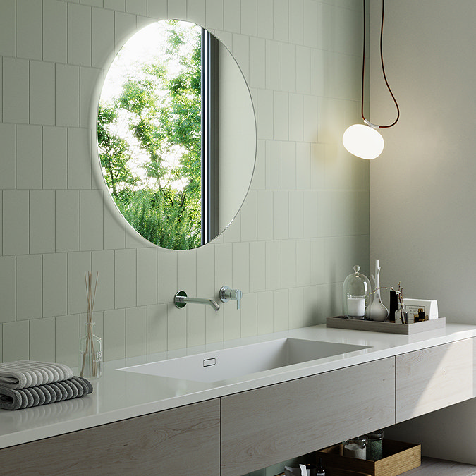 Victoria Metro Flat Matt Sage Tiles