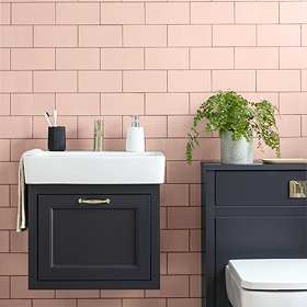 Victoria Metro Flat Pink Tiles 200 x 100mm
