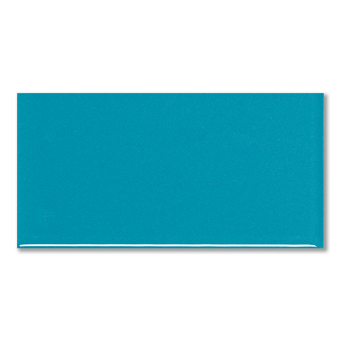 Victoria Metro Flat Wall Tiles - Aqua Blue - 200 x 100mm