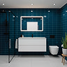 Victoria Metro Flat Wall Tiles - Gloss Dark Teal - 20 x 10cm