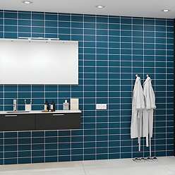 Victoria Metro Flat Wall Tiles - Matt Dark Teal - 20 x 10cm