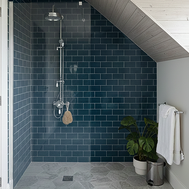 Victoria Metro Flat Wall Tiles - Matt Dark Teal - 20 x 10cm