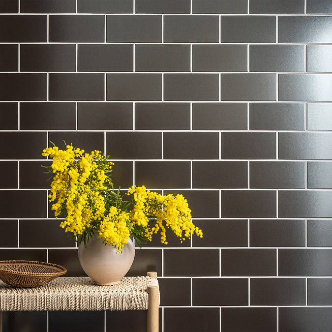 Victoria Metro Flat Wall Tiles - Metallic - 20 x 10cm