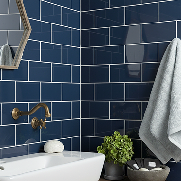 Victoria Metro Flat Wall Tiles - Sapphire - 200 x 100mm