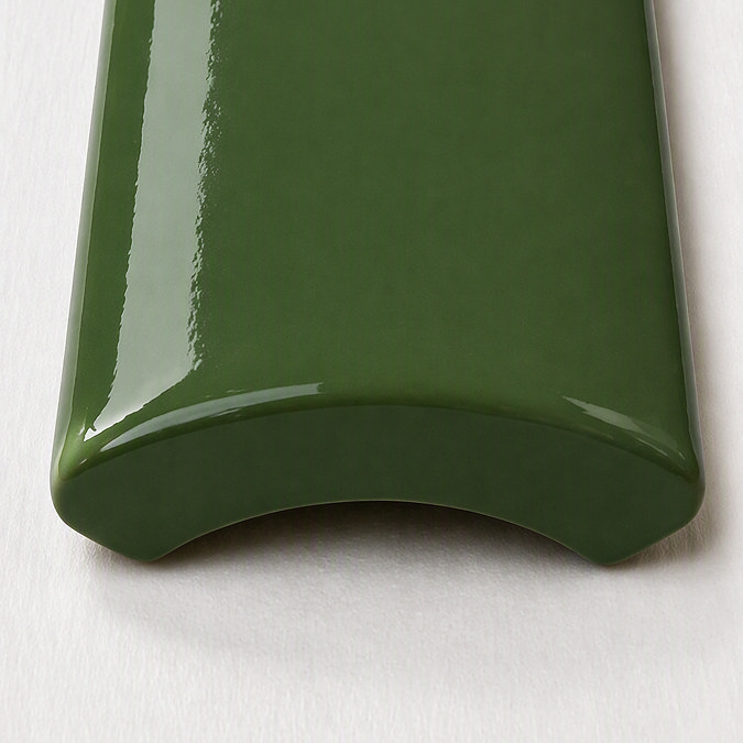 Victoria Metro Green Listello Border Trim Tile - 20 x 200mm