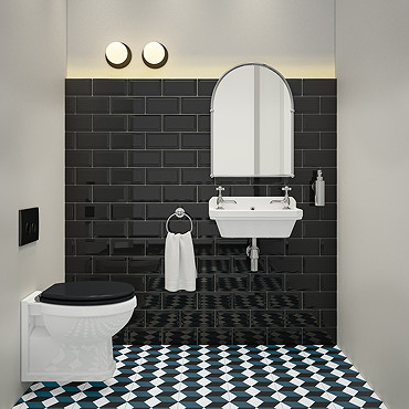 Victoria Metro Wall Tiles - Black - 20 x 10cm