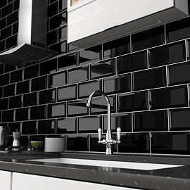 Victoria Metro Wall Tiles – Black – 20 x 10cm (Pack of 50)